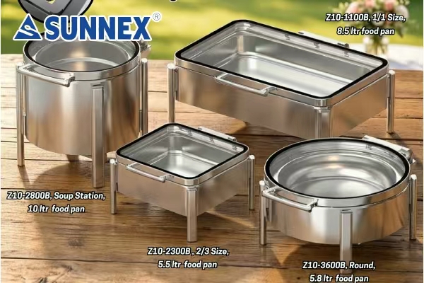 SUNNEX स्टॅकेबल आणि विंडप्रूफ आउटडोअर चाफर्ससह प्रत्येक बुफे उंच करा